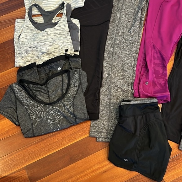 🌸 12 Piece Lot Lululemon Pants Tops Shorts Size 4 - Picture 2 of 7
